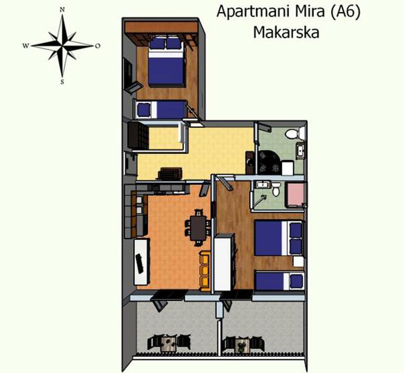 Apartments Mira Makarska Quarto foto